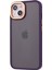 iPhone 14 Plus Telefon Kılıfı Için Darbeye Dayanıklı Pc+Tpu Metal Kamera Halkası Kabuk-Mor (Yurt Dışından) 1