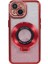 iPhone 15 Plus Için Gradyan Kılıf Kickstand Parlak Yapay Elmas Dekor Tpu Telefon Kapağı-Kırmızı (Yurt Dışından) 1
