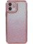 iPhone 12 Için Kılıf Çizilmeye Dayanıklı Tpu Yapay Elmas Dekor Gradyan Telefon Kabuğu-Gül Altın (Yurt Dışından) 1