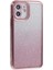 iPhone 12 Için Kılıf Çizilmeye Dayanıklı Tpu Yapay Elmas Dekor Gradyan Telefon Kabuğu-Gül Altın (Yurt Dışından) 2