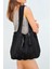 Tekno Trust 1'li Kadın Triko Örgü Aksesuarlı Içi Astarlı Askılı Gündelik El&omuz ve Plaj Çantası Siyah CHAX803 4