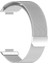 Huawei Watch Fit 3 Uyumlu Milanes Loop Mıktatıslı Hasır Metal Kordon Direkt Takmalı Model Gümüş 2