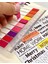 2’li Şeffaf Pet Indeks Seti 10 Renkli Cetvelli Romantic Tam ve Yarım Renkli / Index Sticker / Postit 3