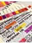 2’li Şeffaf Pet Indeks Seti 10 Renkli Cetvelli Romantic Tam ve Yarım Renkli / Index Sticker / Postit 4
