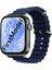 Huawei Watch Fit 3,4,4 Pro Uyumlu Ocean Silikon Kordon Pim Çevirici Aparatı ile Birlikte Akıllı Pimli Lacivert 1