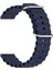 Huawei Watch Fit 3,4,4 Pro Uyumlu Ocean Silikon Kordon Pim Çevirici Aparatı ile Birlikte Akıllı Pimli Lacivert 2