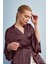 Kol Detaylı Bordo Kimono 1