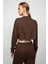 Kahverengi Crop Sweat Takım 3