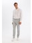 Jogger Yazlık Kumaş Pantolon Her Yöne Esneyen Düğmeli Basic Düz Cepli Düz Paça T6317AZ24SP 4