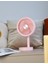 Taşınabilir Mini USB Fan Evde Ofiste Masaüstü 4 Kademeli Dönebilen Başlıklı Lityum Şarj Edilebilir Mini Vantilatör Soğutucu 30CM Mini Fan YS2283 - Pembe 3