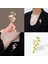 Broş Metal Rozet Çiçek Dal Yaprak Yaka Kıyafet Şapka Takı Fular Aksesuar Flower Brooch 4