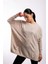 Bej Oversize Çift Cepli Tunik 1