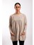 Bej Oversize Çift Cepli Tunik 3