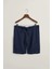 Erkek Lacivert Relaxed Fit Keten Şort 4