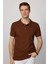 Erkek Slim Fit Dar Kesim Pamuklu Yumuşak Dokulu Serin Tutan Kumaş Düz Pike Polo Yaka Tişört 2