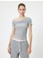 Kısa Kollu Tişört Omzu Açık Slim Fit 3