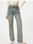 Düz Paça Kot Pantolon Düğmeli - Eve Straight Jeans 3