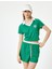 Polo Yaka Tişört Crop Baskılı Slim Fit Kısa Kollu 1