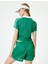 Polo Yaka Tişört Crop Baskılı Slim Fit Kısa Kollu 4