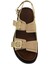 Nut Renk Bantlı Kemerli Tokalı Düz Taban Kadın Sandalet 2