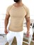 Tişört Örme Triko Tişört Nefes Alabilen Terletmez Slim Fit Dar Kesim T-Shirt 5