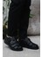 102 Siyah Kale Comfort Deri Erkek Sandalet 2