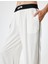 Keten Karışımlı Pantolon Oversize Geniş Paça Beli Lastikli Cepli Biyeli 5