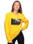 Bisiklet Yaka Kadın Sweatshirt 0147 | Sarı 1