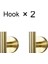 2 Adet Tarzı Kanca Fırça Altın Banyo Donanım Aksesuarları Seti Havlu Askısı Kağıt Tutucu Havlu Halkası Bornoz Kanca Yuvarlak Klasik Banyo Aksesuarları (Yurt Dışından) 1