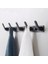 Bir Stil Siyah Cübbe Askı Banyo Havlu Askıları Havlular Çanta Şapka Askı Duvara Monteli Giysi Askısı Banyo Donanımı (Yurt Dışından) 2