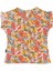 Renkli Çiçek Desenli Kolları Büzgülü T-Shirt 2'li Set 3
