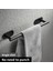 Tek Atış Stili Siyah Banyo Aksesuar Seti Havlu Askısı Çubuğu Rafı Kağıt Tutucu Diş Fırçası Tutucu Banyo Aksesuarları (Yurt Dışından) 1
