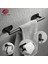 Tek Atış Stili Siyah Banyo Aksesuar Seti Havlu Askısı Çubuğu Rafı Kağıt Tutucu Diş Fırçası Tutucu Banyo Aksesuarları (Yurt Dışından) 4