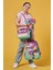 Kids Pembe Su Yeşili Flamingo Desenli 3’lü Okul Çanta Seti SET0123647 2