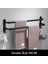 Çift Çubuk 50CM Tarzı Mat Siyah Havlu Askısı Duvara Monte Havlu Tutucu Banyo Aksesuarları (Yurt Dışından) 1