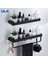A62517-1 Stili Ula Siyah Banyo Rafı cm Mutfak Duvar Rafı Metal Duş Tutucu Depolama Rafı Havlu Askısı Bornoz Kanca Banyo Aksesuarları (Yurt Dışından) 2