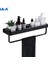 A62517-1 Stili Ula Siyah Banyo Rafı cm Mutfak Duvar Rafı Metal Duş Tutucu Depolama Rafı Havlu Askısı Bornoz Kanca Banyo Aksesuarları (Yurt Dışından) 5