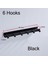 6 Sıralı Kanca Stili 55CM Mat Siyah Çift Havlu Askılıklı Banyo Havlu Askısı Uzay Alüminyum Banyo Aksesuarları Havlu Rafı Havlu Halkası Tuvalet Fırçası (Yurt Dışından) 1