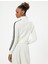 Fermuarlı Crop Sweatshirt Biyeli Dik Yaka Şardonlu 4