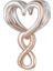 Pendant Charm Sonsuz Aşk Kalbi Kadınlar Için Karşılaştırılmış Farklı Bileklikler ve Kolye 925 Gümüş (Yurt Dışından) 1
