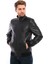 Saremod Siyah Slim-Fit Erkek Deri Ceket 2