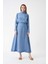 Pervazlı Modal Etek Indigo 3