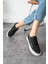 Siyah Siyah (Beyaz Taban) Günlük Unisex (Kadın/Erkek) Sneaker 1