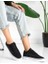 Siyah Siyah (Beyaz Taban) Günlük Unisex (Kadın/Erkek) Sneaker 2