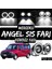 Fiat Doblo D1 2000-2005 Uyumlu Üniversal Mercekli Angel Sis Farı Metal Su Geçirmez 76 mm Beyaz Halkalı Gündüz Farı Angel Eyes 2 Adet 1