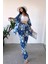 Desenli Kimono ve Pantolon Ikili Takım DFL4019 3