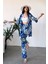 Desenli Kimono ve Pantolon Ikili Takım DFL4019 4