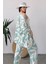 Desenli Kimono ve Pantolon Ikili Takım DFL4019 5