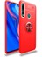 Huawei Y9 Prime 2019 Ultra Koruma Sağlayan Stant Özellikli Yüzüklü Ravel Silikon Kılıf 1