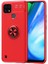 Realme C21 Ultra Koruma Sağlayan Stant Özellikli Yüzüklü Ravel Silikon Kılıf 1
